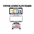 thumbnail image 2 of Custom Text License Plate Frame - Slimline Gunmetal Black Chrome 2-Hole Design 2 of 13