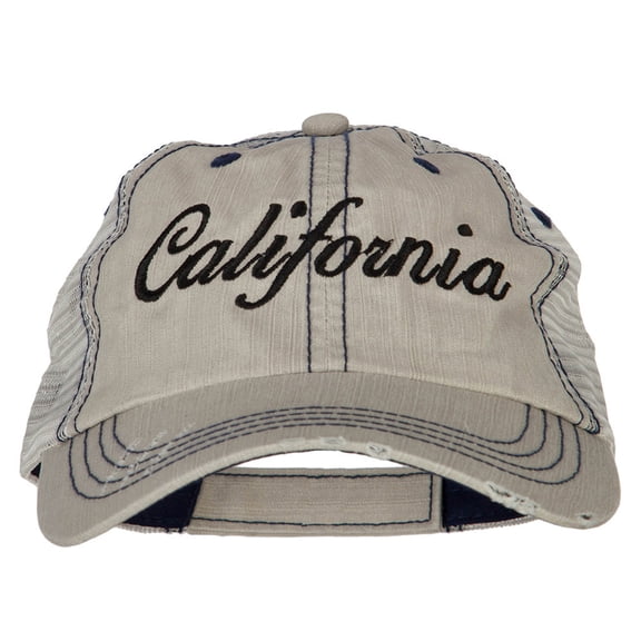 California Embroidered Low Profile Mesh Cap - Putty OSFM