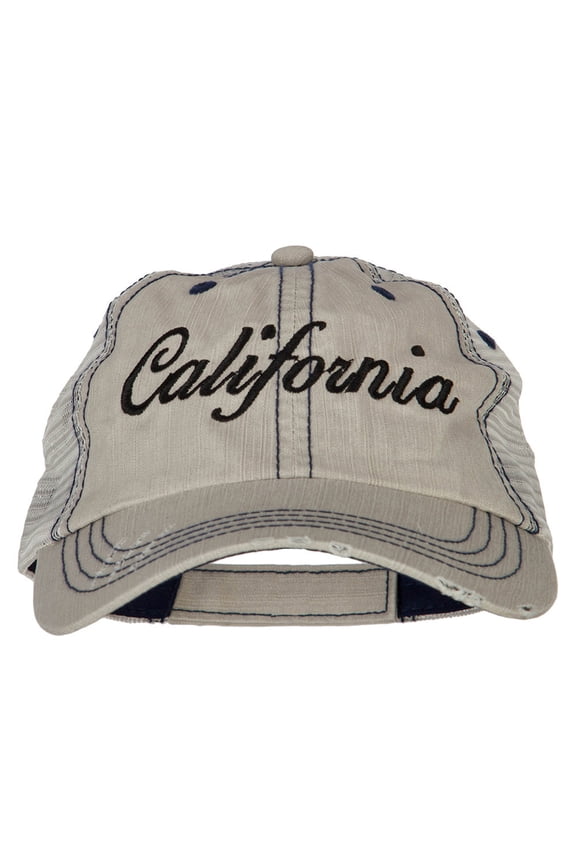 California Embroidered Low Profile Mesh Cap - Putty OSFM