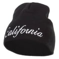thumbnail image 1 of California Embroidered Short Beanie - Black OSFM, 1 of 5