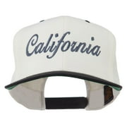 California Embroidered Snapback Cap - Natural Black OSFM