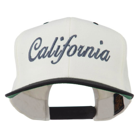 California Embroidered Snapback Cap - Natural Black OSFM
