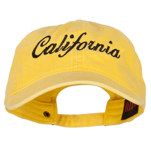 California Embroidered Washed Cap - Bright Yellow OSFM