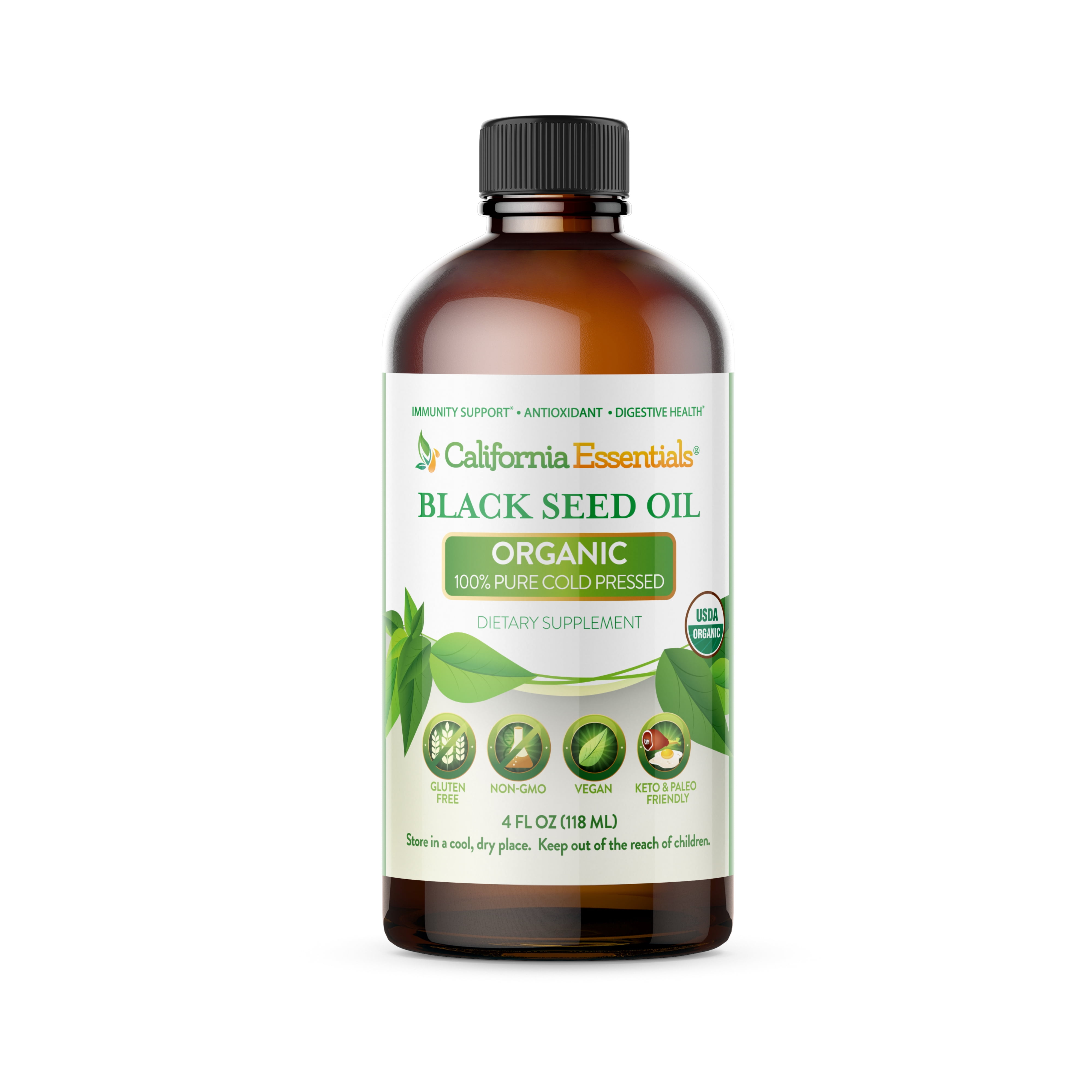 California Essential Organic Black Seed Oil Liquid Dietary Supplement
