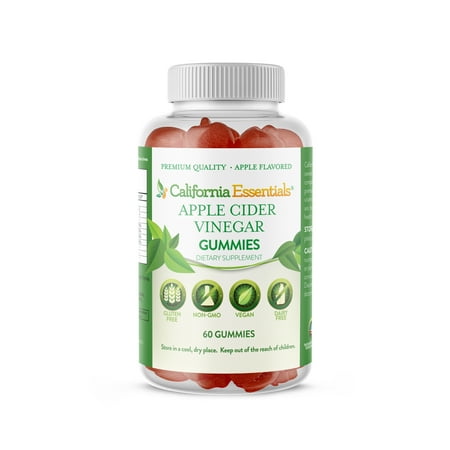California Essentials Apple Cider Vinegar Gummies with Beetroot - Weight Loss Supplement-60 Gummies