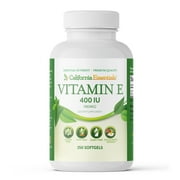 California Essentials Vitamin E 400IU Softgels, Immunity Boost Supplement, Count 250