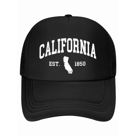 California - Est. 1850 - Distressed / Worn Design - Classic Baseball Cap