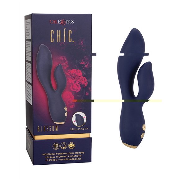 California Exotic Novelties Chic Blossom G-Spot Vibrator - Blue
