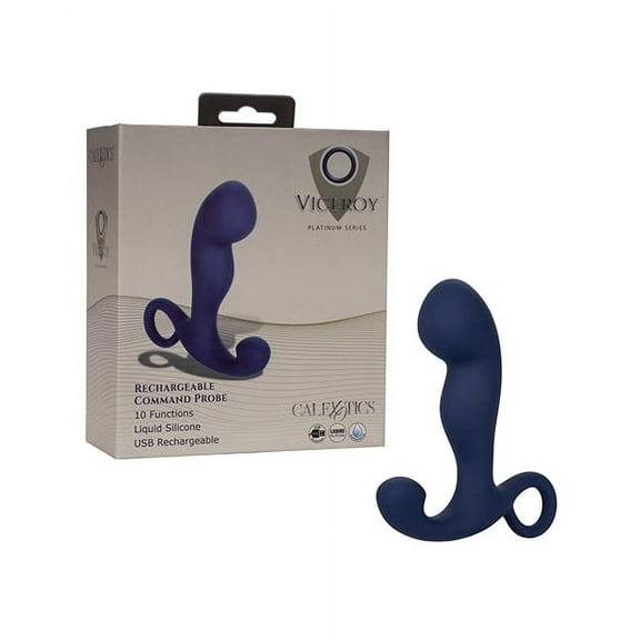 California Exotic Novelties,Viceroy Rechargeable Command Probe - Navy,Intimate Massager