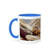 thumbnail image 1 of 3dRose, California. Fall harvest colorful Indian corn., 11oz Two-Tone Blue Mug, 1 of 7
