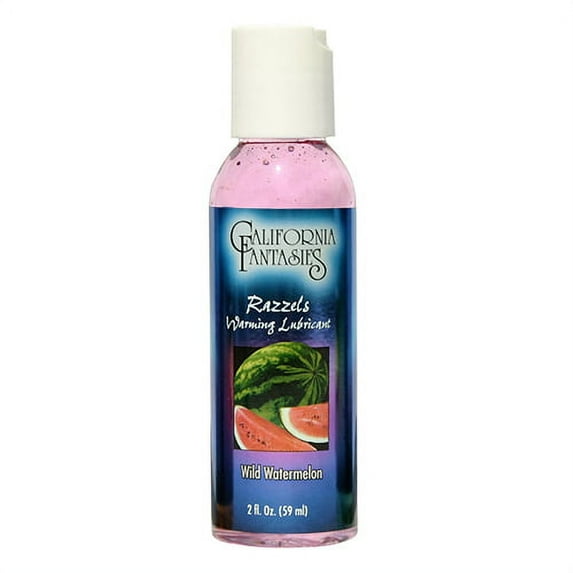 California Fantasies Razzels Flavored Warming Water Based Personal Lubricant, Wild Watermelon 2.5 oz