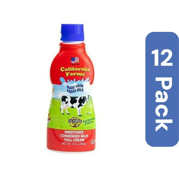 California Farms Sweetened Condensed Milk Full Cream 14 oz (Pack Of 12)