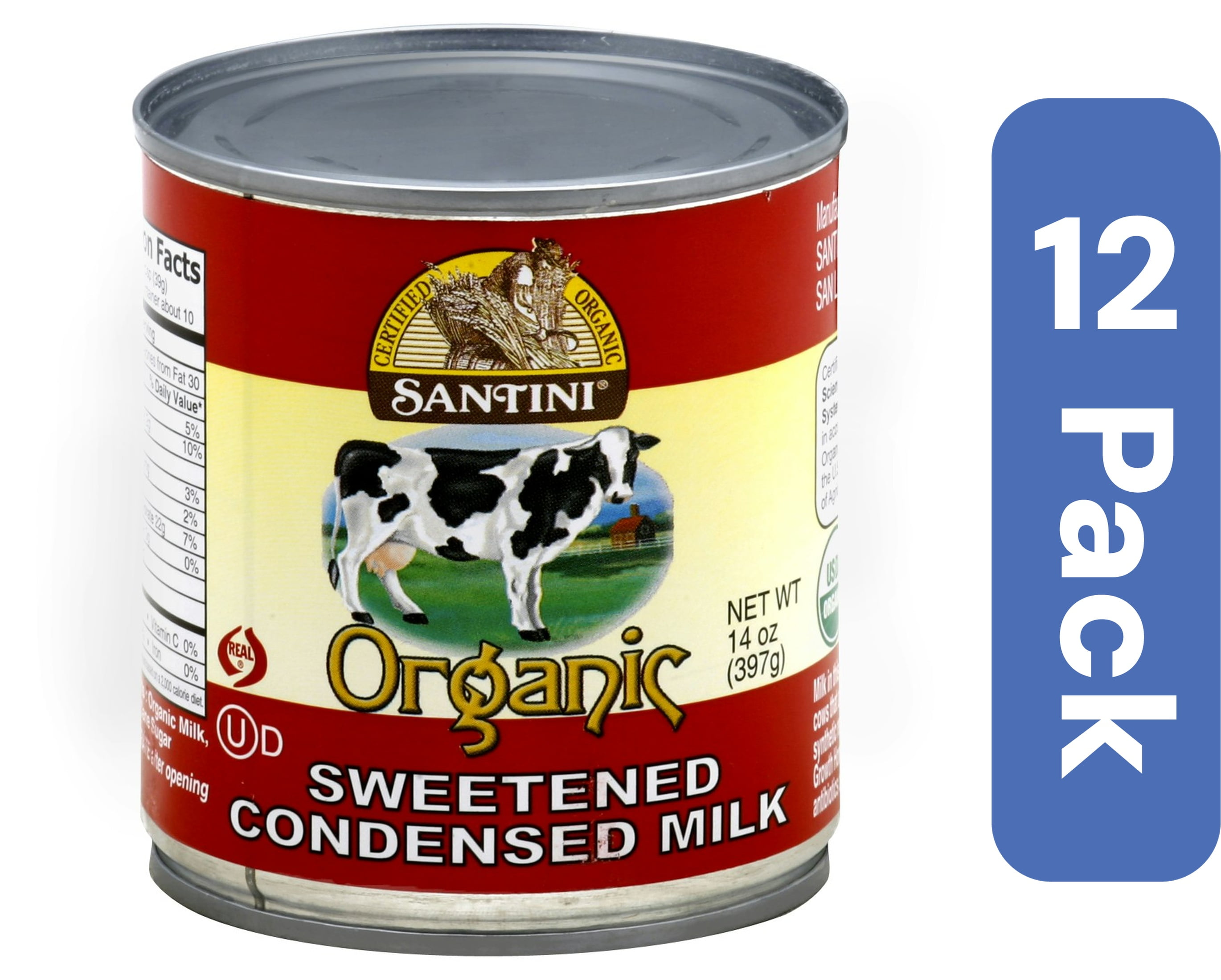 California Farms Sweetened Organic Condensed Milk 14 fl oz (Pack Of 12 ...