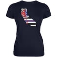 thumbnail image 1 of California First Responder Thin Blue Line Flag Juniors Soft T Shirt, 1 of 1
