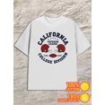 thumbnail image 1 of Greenink California Football Tee for men 180G Cotton white Retro Unisex Shirt Short Sleeve tshirts Classic Unisex Shirt Printed tshirts Classic Unisex Shirt Short Sleev, 1 of 7