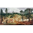 thumbnail image 1 of California Forbestown. N'One Sunday July 18.' View Of Forbestown California During The Gold Rush. Oil On Canvas By An, 1 of 4
