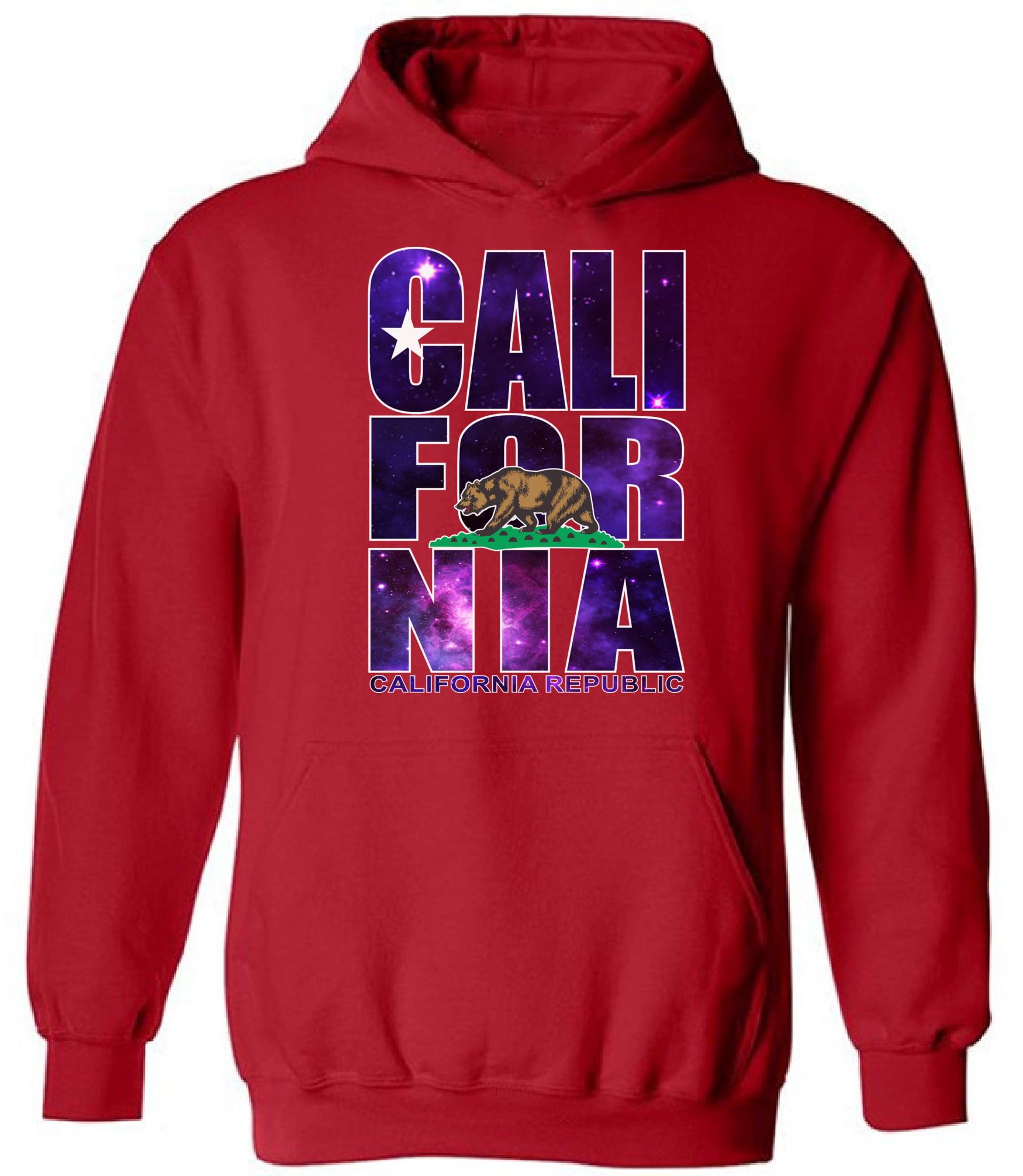 California Galaxy Unisex Hooded Sweatshirt - USA State California Republic  - Funny Cali Hoodie for Women for Men