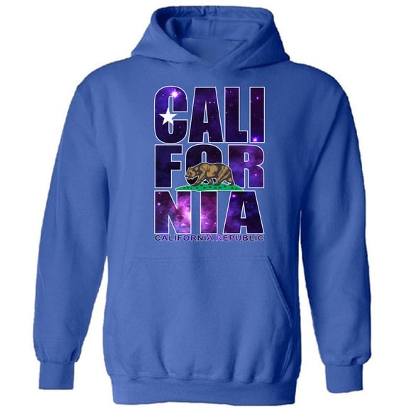 California Galaxy Unisex Hooded Sweatshirt - USA State California Republic - Funny Cali Hoodie for Women for Men