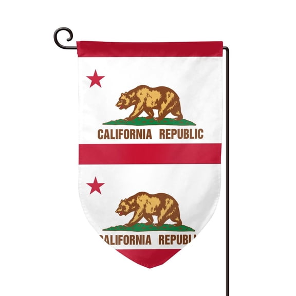 California Garden Flag Double Sided Small Flag Yard Home Decorative Flags Banner 12.5 x 18 Inch Fillet