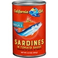 thumbnail image 1 of California Girl Sardines in Tomato Sauce, 5.5 oz, 1 of 4