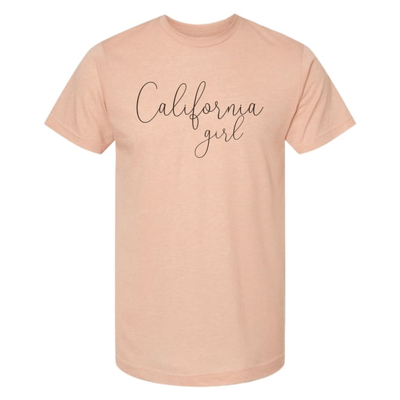 "California Girl Shirt, CA Girl Tee, Gift For Her, Mom Shirt, California Is Home, CA Girl T, State Attire, CA Apparel, California Pride, Peach, 2XL"
