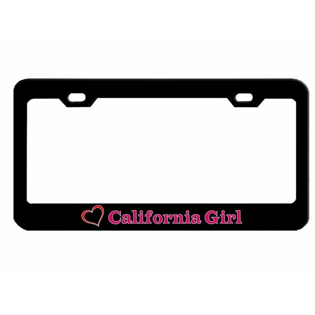 California Girl Style Metal License Plate Frame Personalized/Car ...
