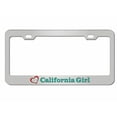 thumbnail image 1 of California Girl Style Metal License Plate Frame Personalized/Car Accessories Car Tag Holder Cover (Chrome/Turquoise), 1 of 2