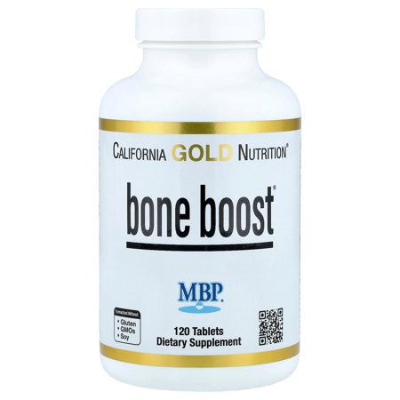 California Gold Nutrition Bone Boost with Calcium, Magnesium, Vitamin C and Potassium, 120 Tablets