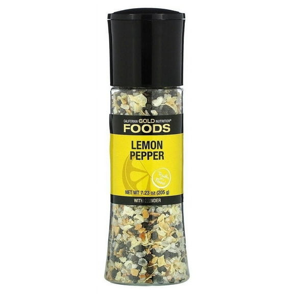 California Gold Nutrition, FOODS - Lemon & Pepper Salt Grinder, 7.23 oz