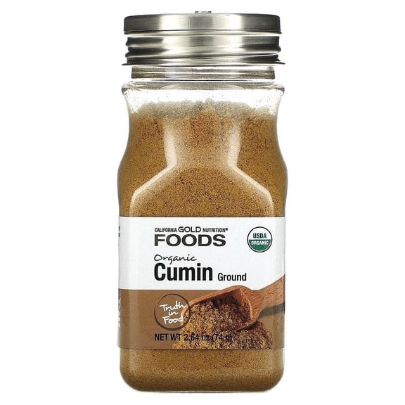 California Gold Nutrition, FOODS - Organic Cumin, 2.64 oz Pack of 3