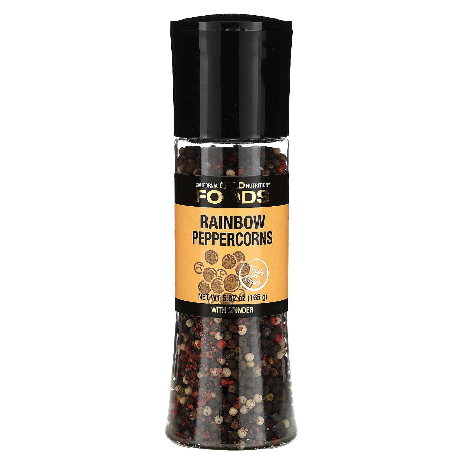 California Gold Nutrition Foods, Rainbow Peppercorn Grinder, 5.82 oz