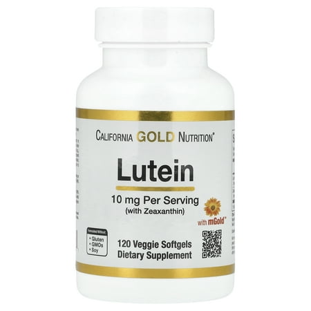 California Gold Nutrition Lutein with Zeaxanthin from Marigold Extract, 10 mg, 120 Veggie Softgels