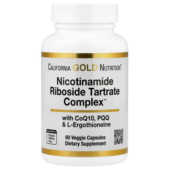 California Gold Nutrition Nicotinamide Riboside Tartrate (NRT) Complex, 60 Veggie Capsules