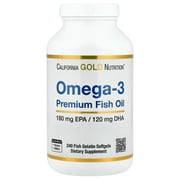 California Gold Nutrition Omega-3, Premium Fish Oil, 240 Fish Gelatin Softgels