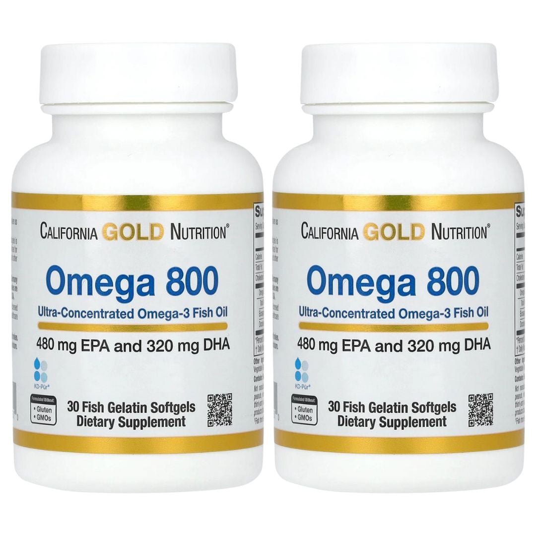 California Gold Nutrition Omega 800 Pharmaceutical Grade Fish Oil, 80