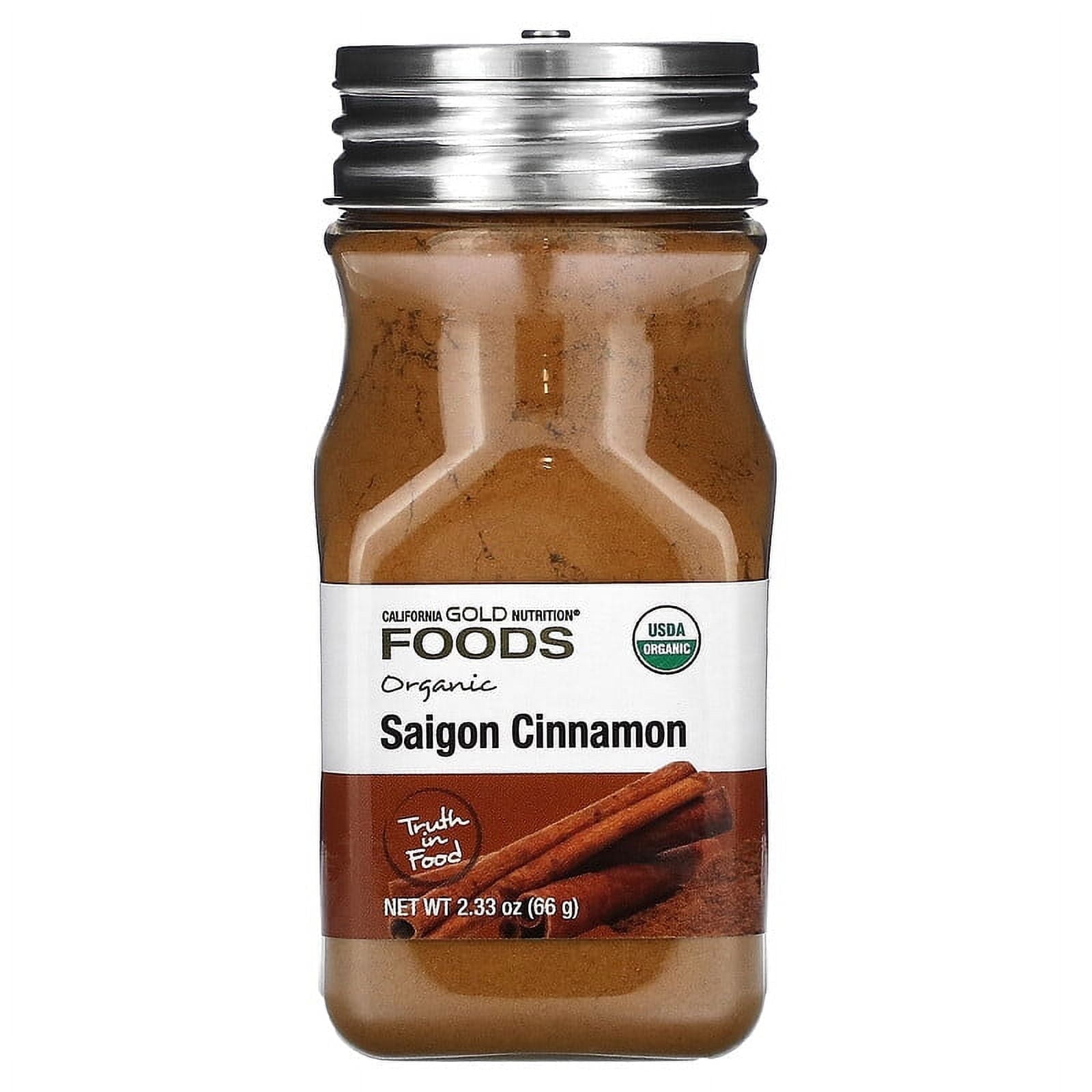 California Gold Nutrition, Organic Saigon Cinnamon, 2.33 oz Pack of 2