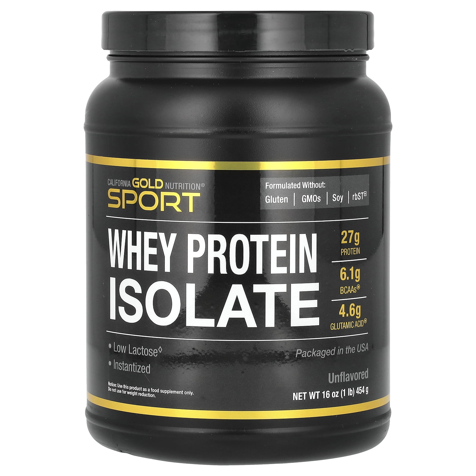 California Gold Nutrition SPORT - Whey Protein Isolate, 1 lb, 16