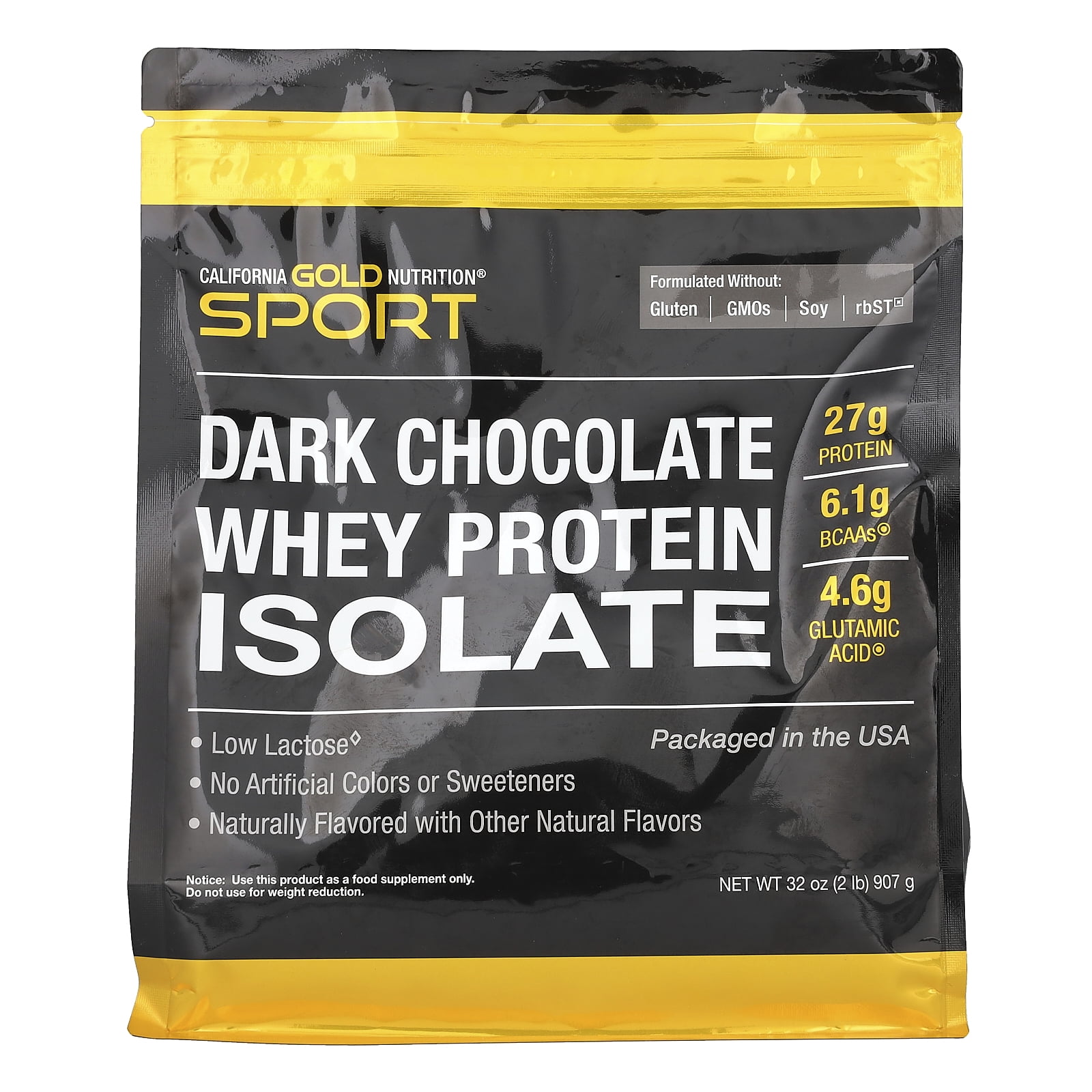 California Gold Nutrition Sport, Dark Chocolate Whey Protein Isolate ...