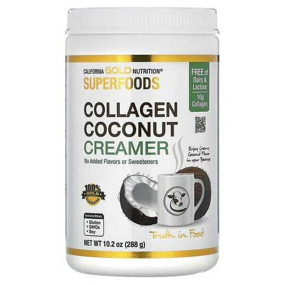 California Gold Nutrition, Superfoods, Collagen Coconut Creamer, 10.2 oz Pack of 3
