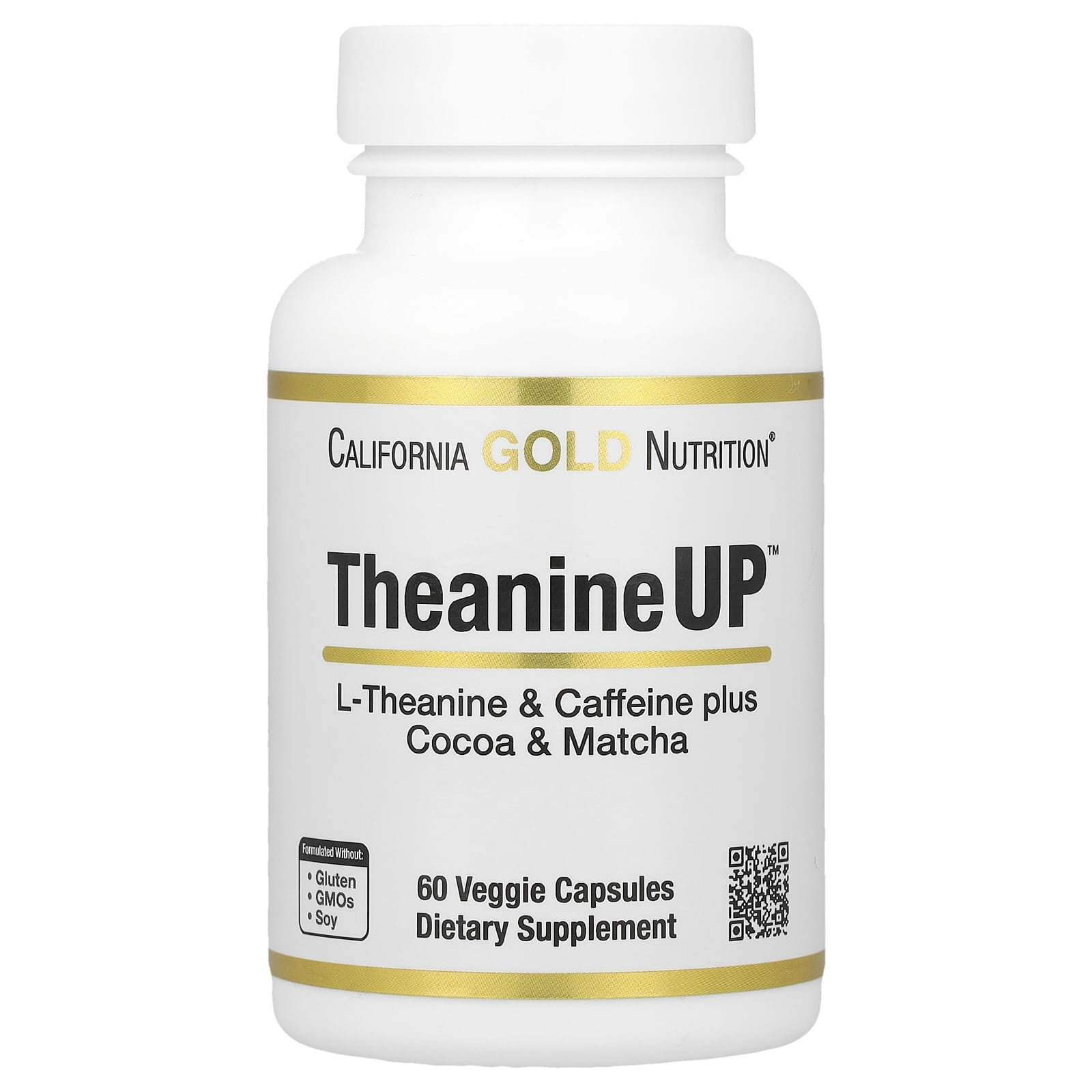California Gold Nutrition TheanineUP™, L-Theanine & Caffeine Plus Cocoa ...