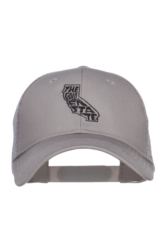 California Golden State Embroidered Trucker Cap - Grey OSFM