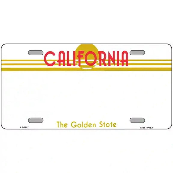 California Golden State Plate Novelty State Blank Metal License Plate 24" x 12" Large