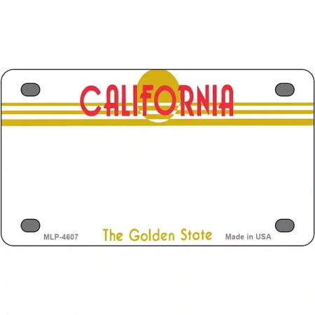 California Golden State Plate Novelty State Blank Metal License Plate 4" x 2.2" Mini