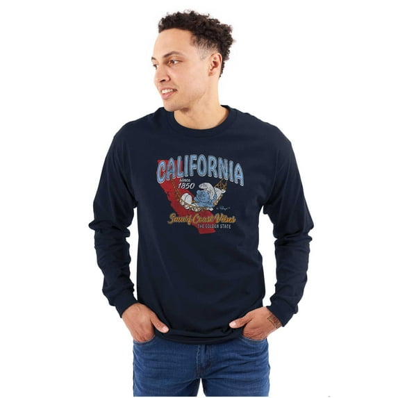 California Golden State Smurf Vibes Long Sleeve TShirt Men Women Brisco Brands S