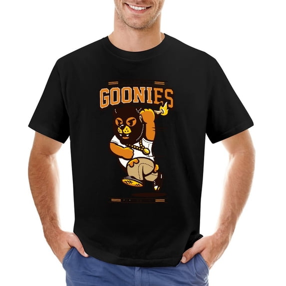 California Goonies Vintage T-shirt Mens Cotton Classic Crewneck Short Sleeve Tees Unisex Black 2XL