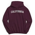 thumbnail image 1 of California Graphic Maroon Men's Cotton Pullover Hoodie, 1 of 1