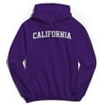 thumbnail image 1 of California Graphic Purple Men's Cotton Pullover Hoodie, 1 of 1