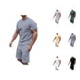 thumbnail image 1 of California Graphic Short Sets for Men Short Sleeve Crewneck T Shirt and Shorts 2 Piece Matching Set Mens Summer Outfits, 1 of 7