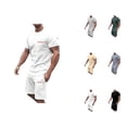 thumbnail image 1 of California Graphic Short Sets for Men Short Sleeve Crewneck T Shirt and Shorts 2 Piece Matching Set Mens Summer Outfits, 1 of 7