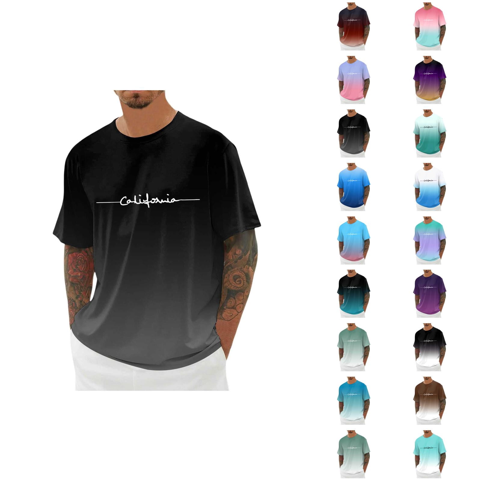 California Graphic Tees for Men 2026 Summer Casual Short Sleeve ...